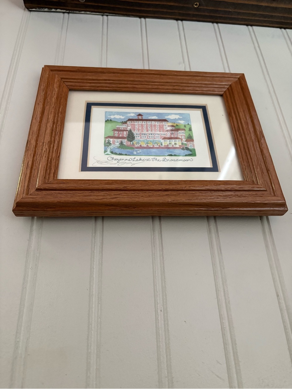 Vintage “Cheyenne Lake at The Broadmoor” by Valerie Levy Franzese Framed Print - Picture 6 of 11